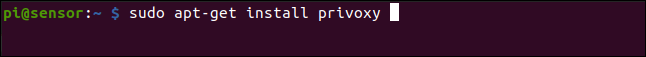 sudo apt-get install privoxy in a terminal window.