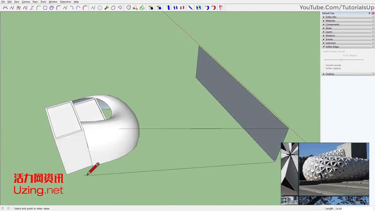 坯子库曲面推拉教程sketchup2019实现arboskinpavilionitke建模教程