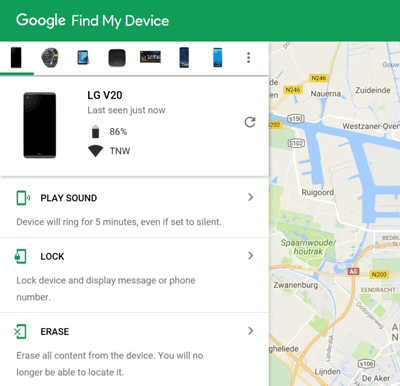 使用 Google 查找我的设备远程解锁您的 Android 手机