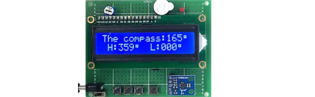 基于单片机设计的电子指南针(LSM303DLH模块(三轴磁场 + 三轴加速度)