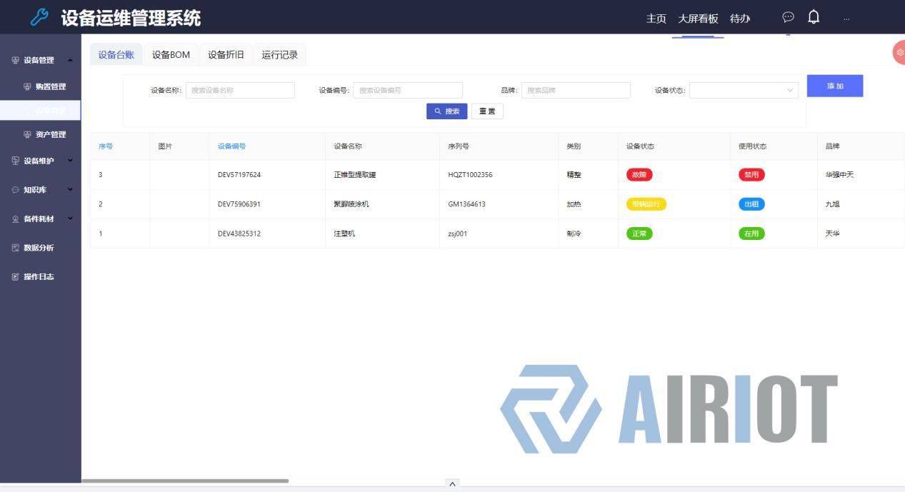 降本提效 | AIRIOT设备运维管理解决方案