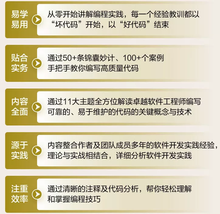 软件工程师进入编程世界的55个锦囊：《 好代码 ，坏代码》