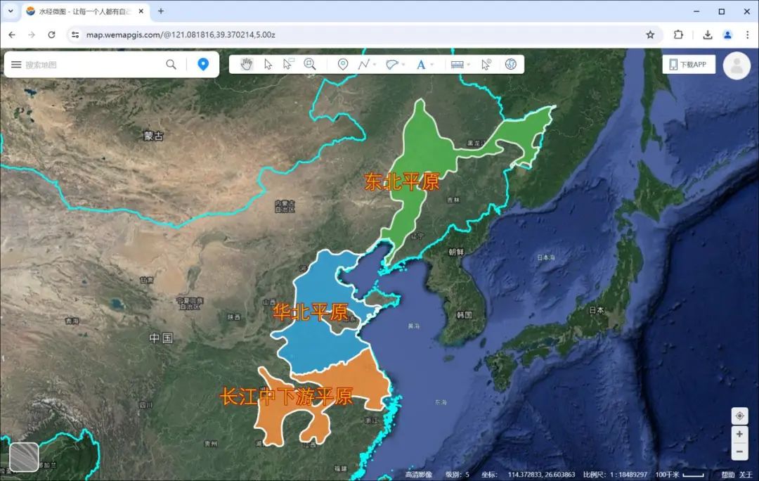 中国三大平原矢量示意图分享