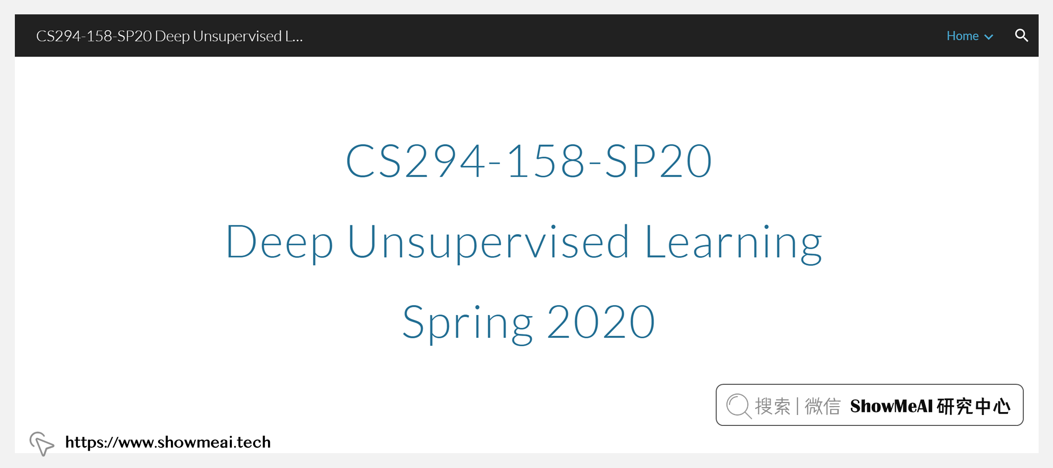 CS294-158; Deep Unsupervised Learning; 深度无监督学习