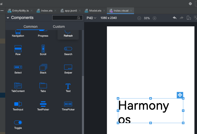 Harmony OS DevEco Studio低代码开发流程 - HarmonyOS开发自学5