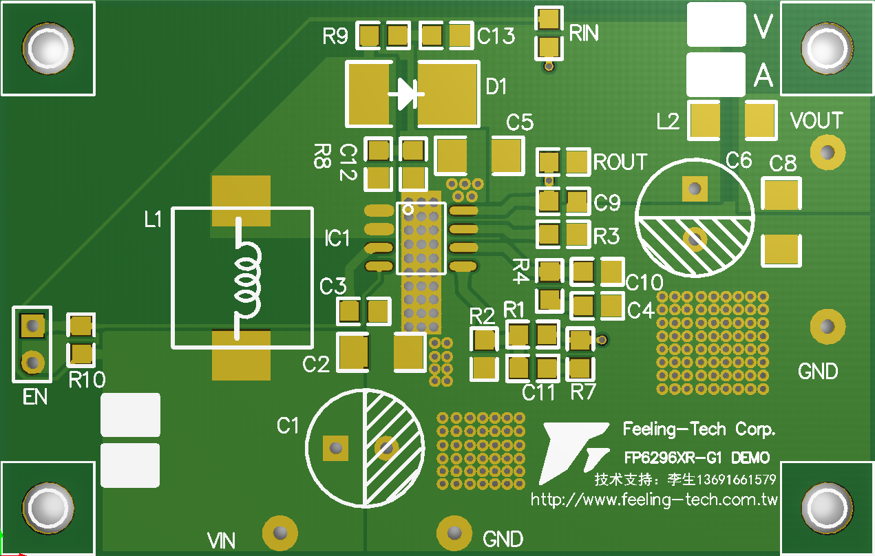 FP6296锂电池升压 5V9V12V内置 MOS 大功率方案原理图