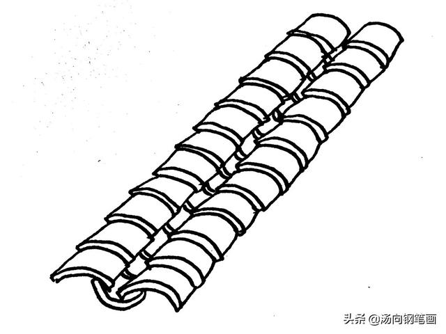 瓦片怎么画图片图片