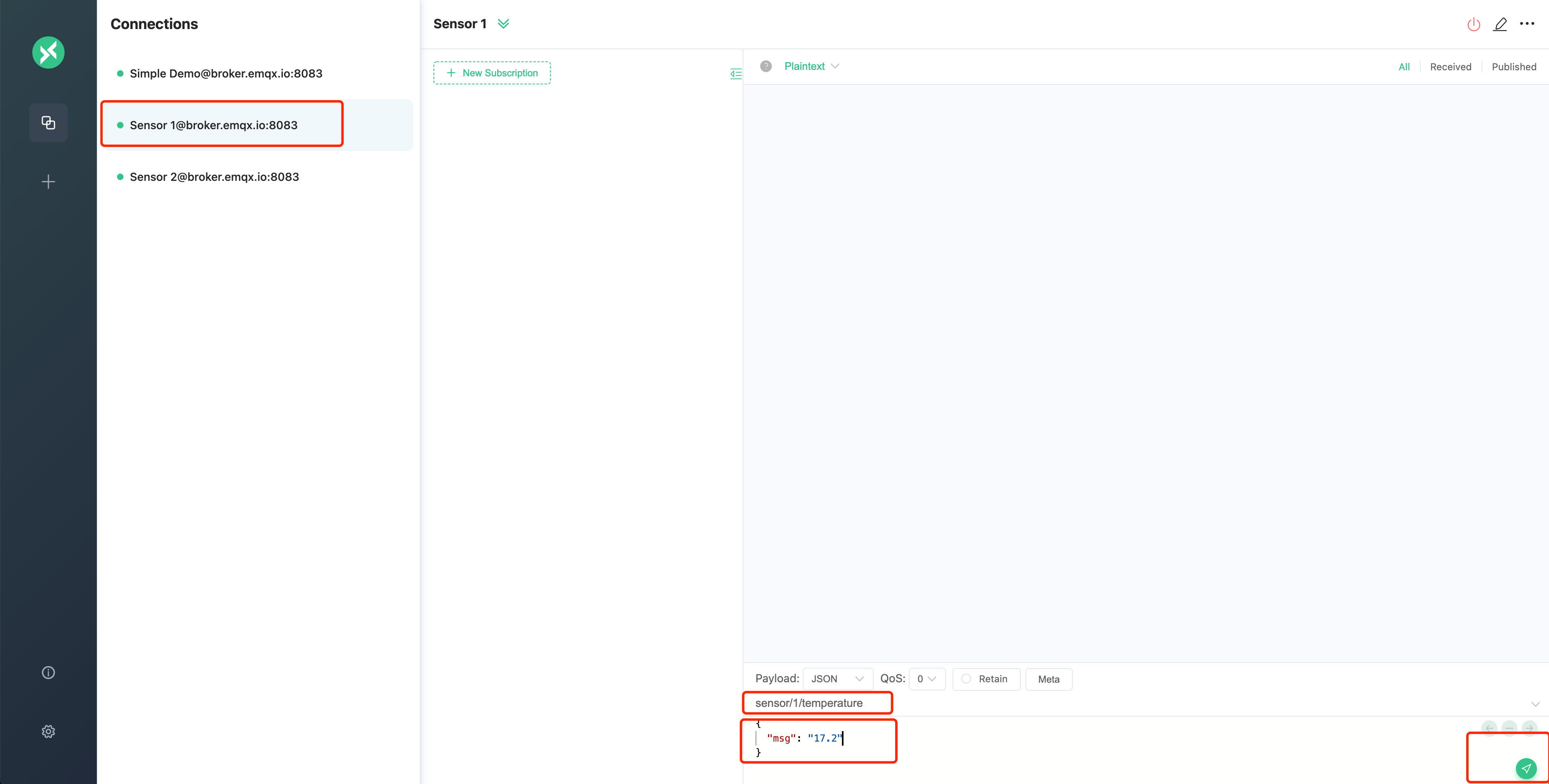 发布 MQTT 消息