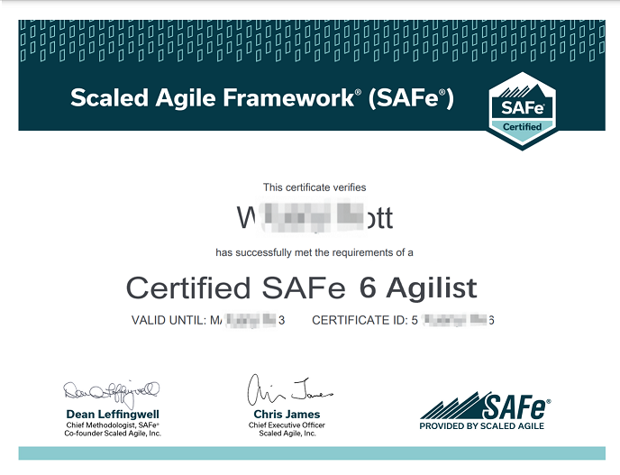 SAFe认证Leading SAFe官方认证班/Leading SAFe领导大规模敏捷认证课