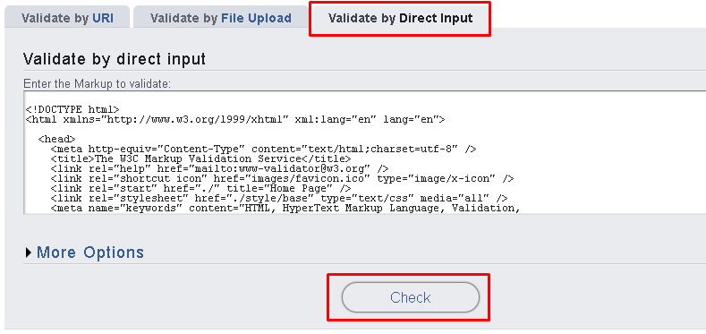 Validate By Direct Input