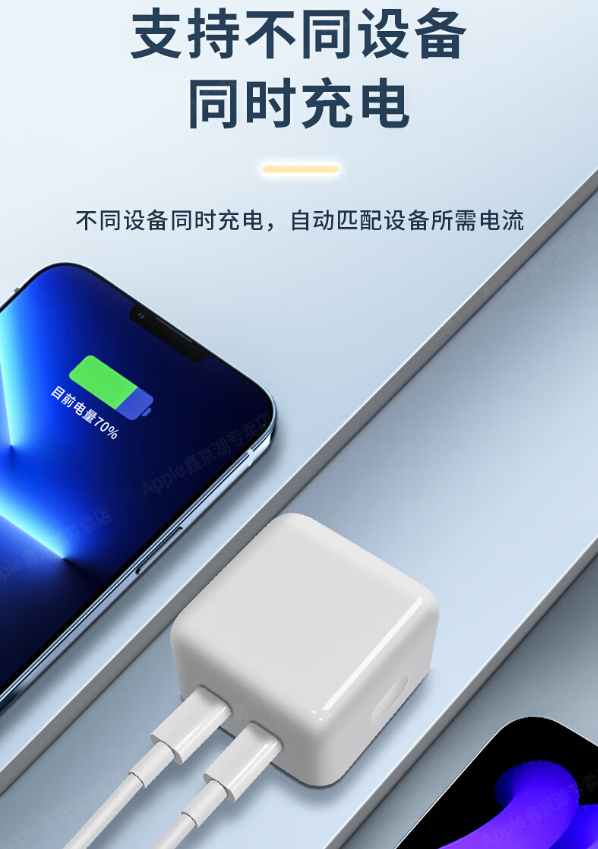 LDR6020 双USB-Type-C适配器方案 适用于苹果手机（仅需一颗芯片 完成PD快充）