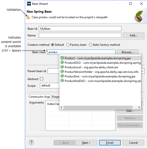 Spring development in MyEclipse