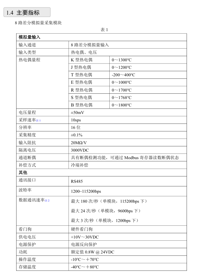 DAM-3038 8路电压和热点偶输入模块 485通讯_热电偶采集_03