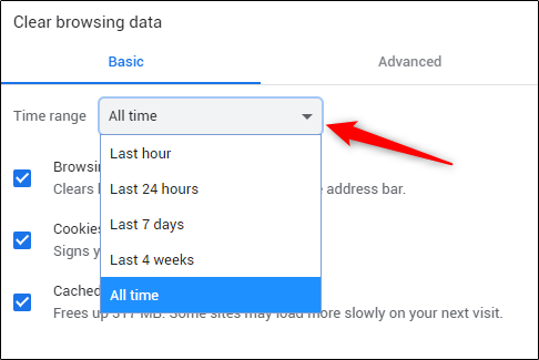 Select time range