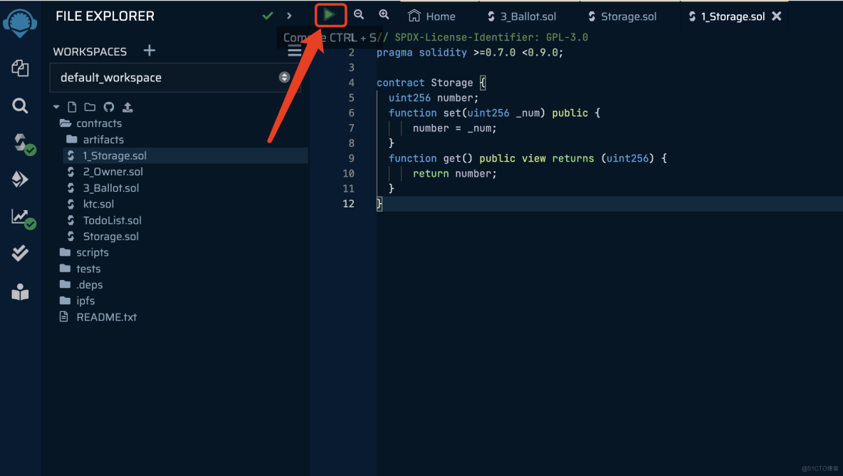 合约编译和部署和测试_ethereum_04