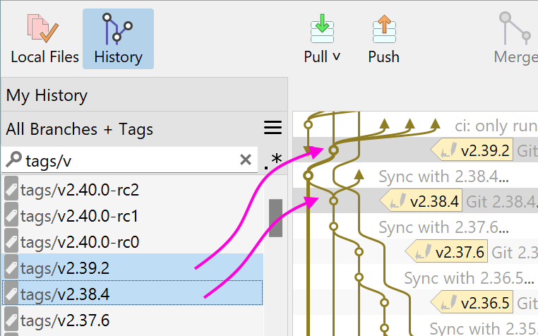 直观地比较两个参考文献。