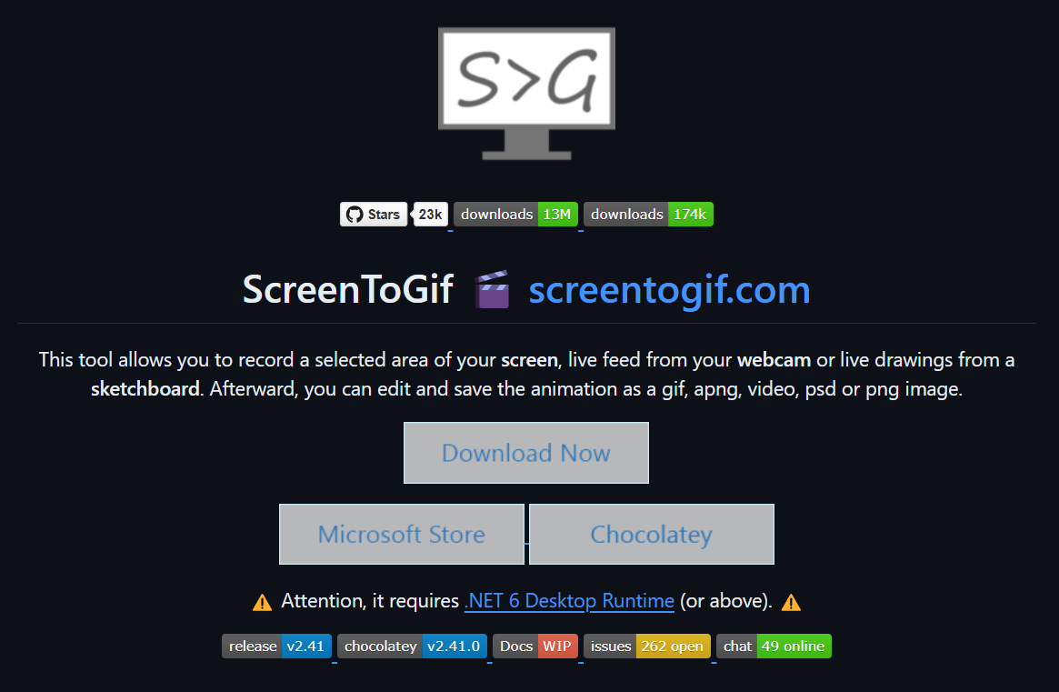 ScreenToGif：一款开源免费且好用的录屏转Gif软件