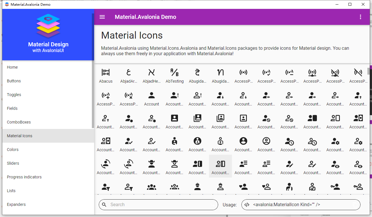 基于Material Design风格开源的Avalonia UI控件库_github_09