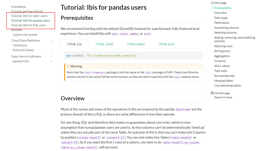 ibis：极具潜力的Python数据分析新框架