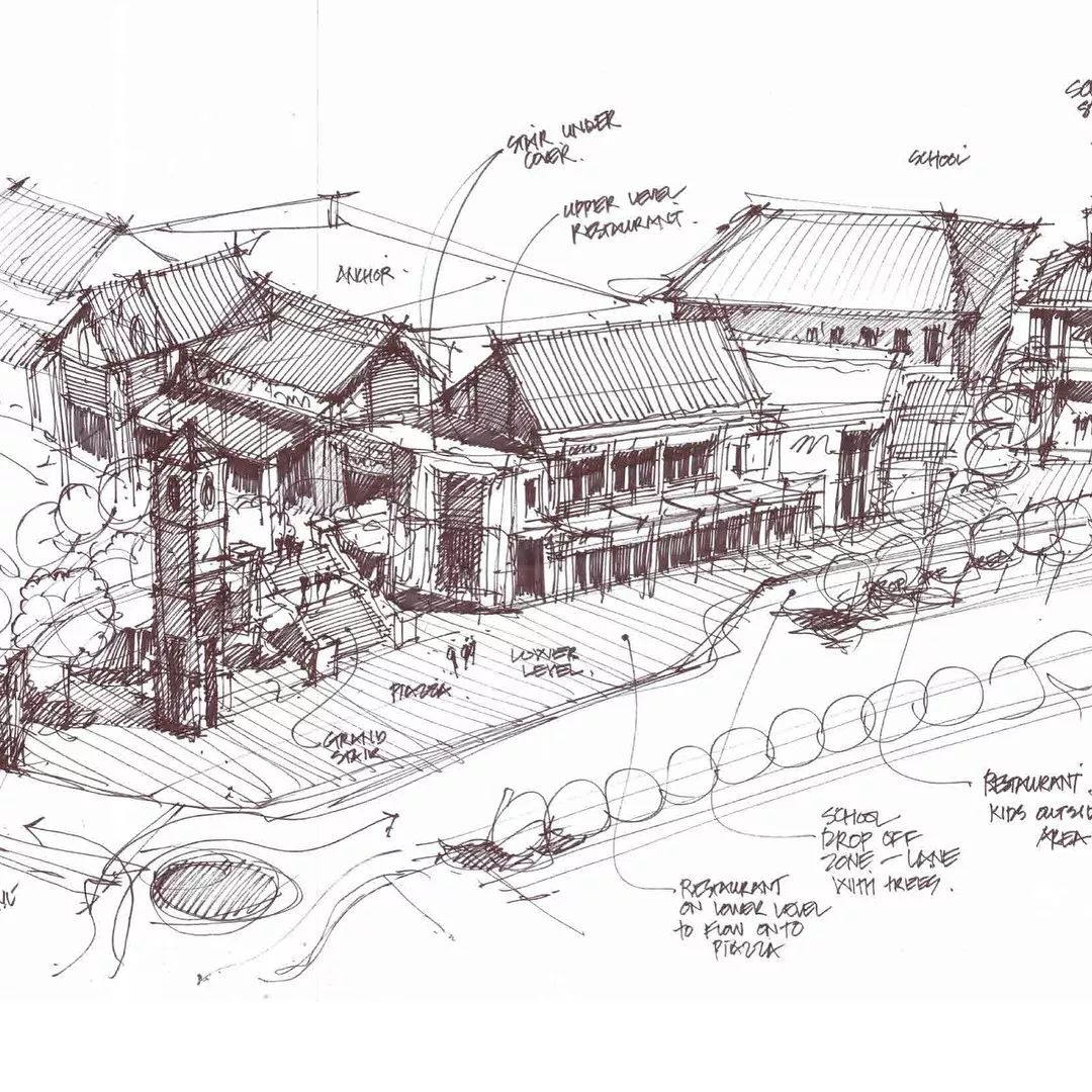 手绘线条一直画不直手绘草图建筑表现
