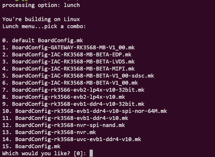 RK3568开发板 buildroot编译配置