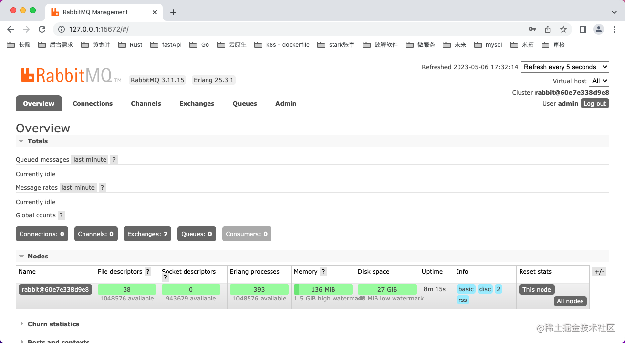 消息队列中间件 - Docker安装RabbitMQ、AMQP协议、和主要角色