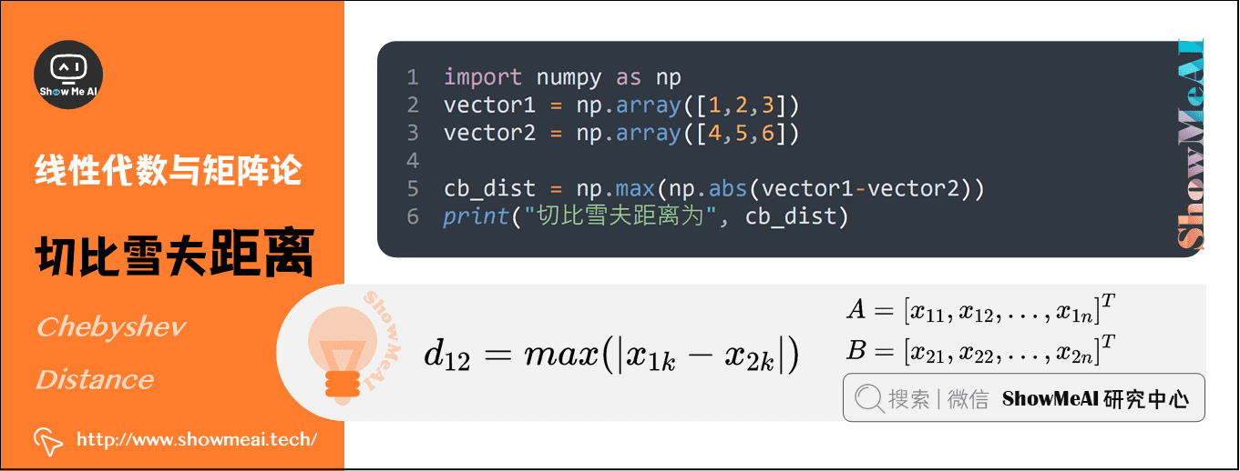 切比雪夫距离 Chebyshev Distance