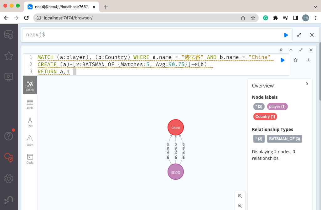 neo4j 使用标签和属性创建关系