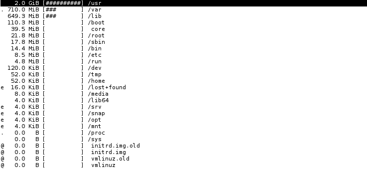 Getting Usage With ncdu