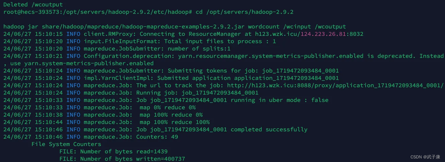 Hadoop-06-Hadoop集群 历史服务器配置 超详细 执行任务记录 JobHistoryServer MapReduce执行记录 日志聚合结果可视化查看_分布式_08