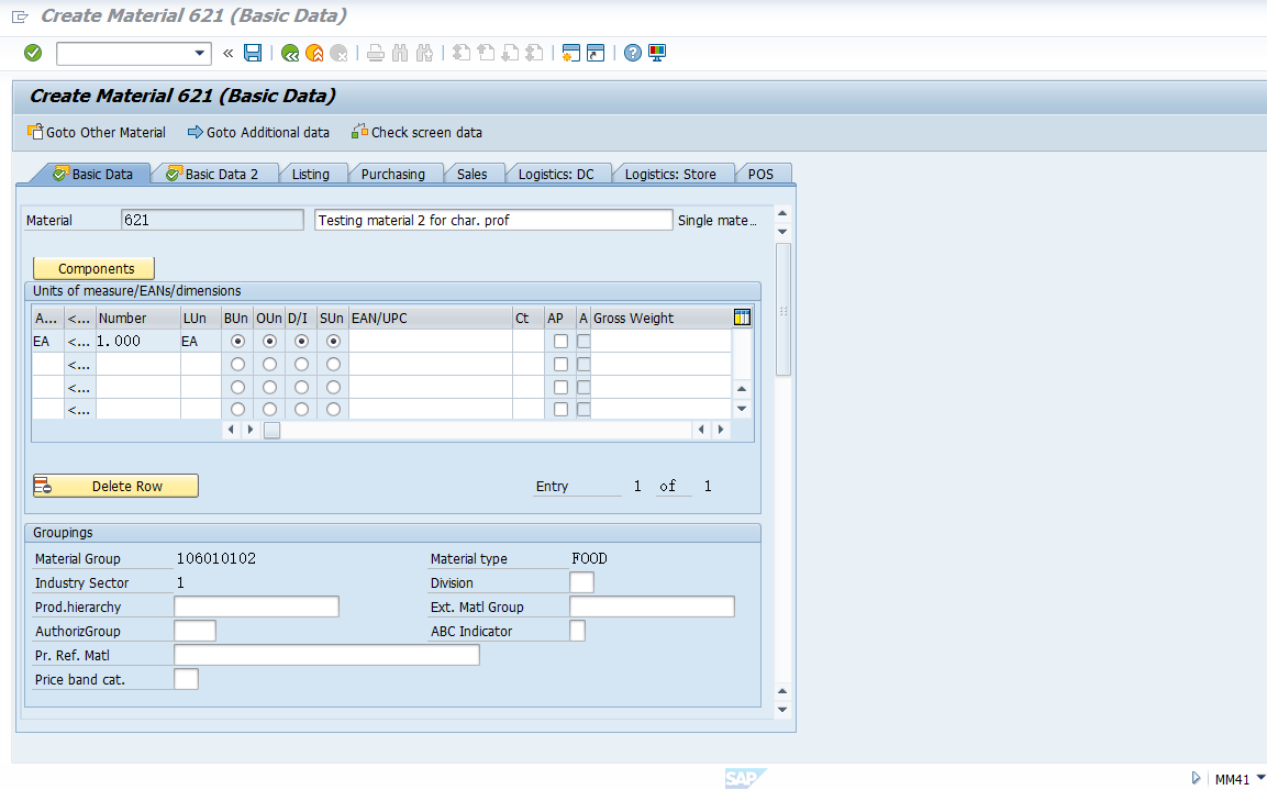 SAP RETAIL ļ(Characteristic Profile) II