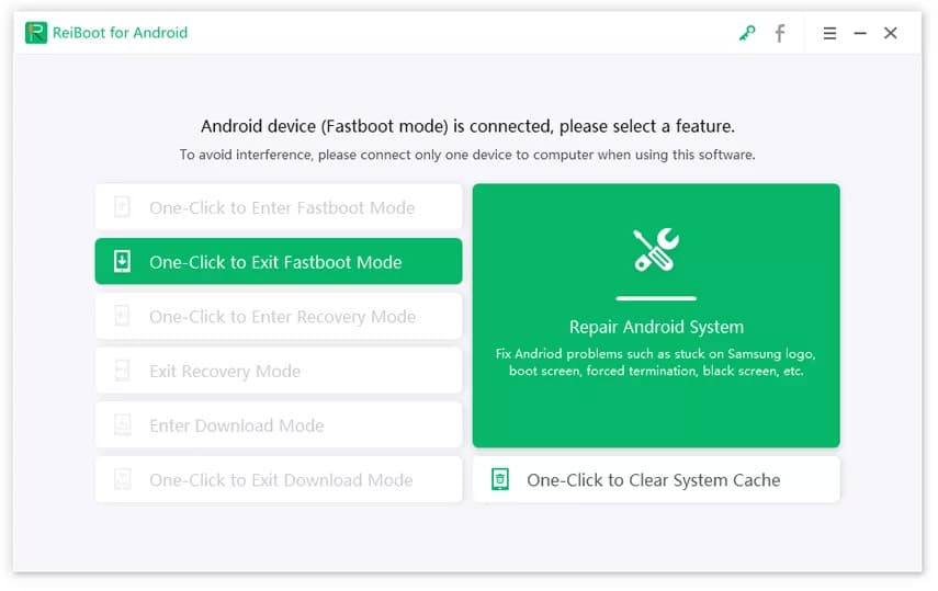 适用于 Android 的 Tenorshare ReiBoot – 退出快速启动模式