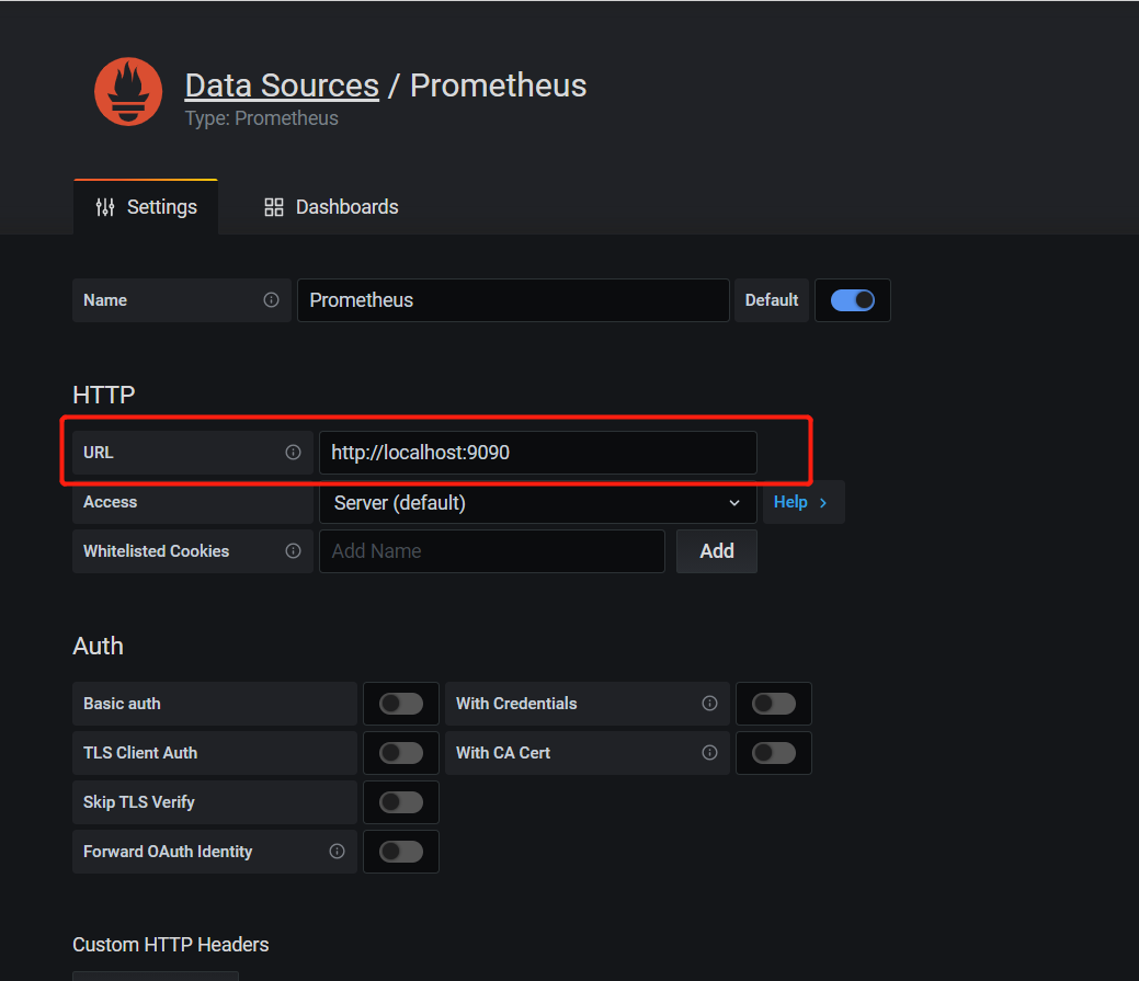 Grafana-SourceSettings