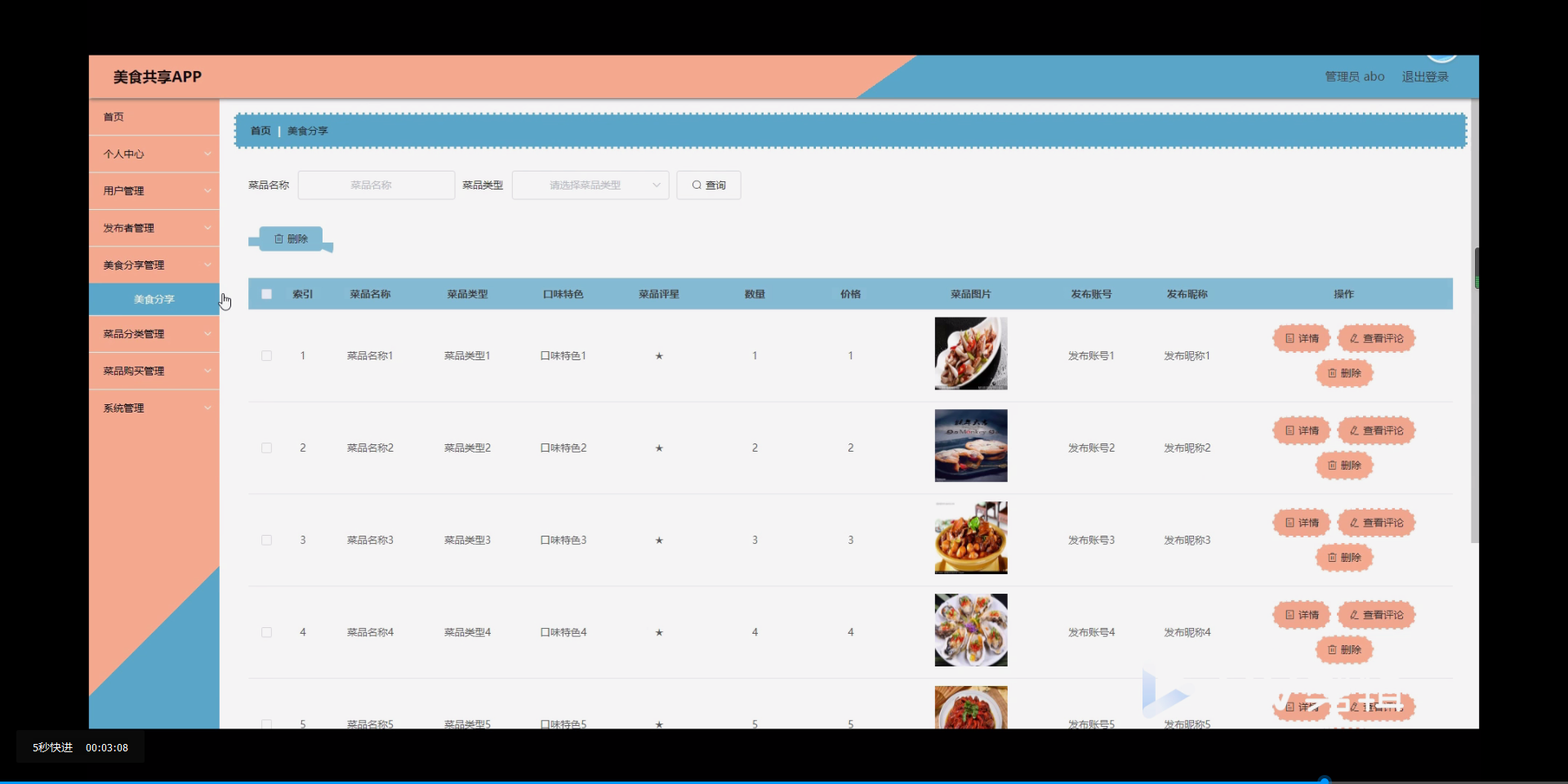 [附源码]计算机毕业设计Python+uniapp美食共享APProj3x(程序+lw+APP+远程部署)-CSDN博客