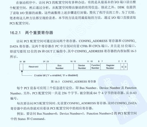 访问PCI配置空间方法一(通过I/O端口直接读取)