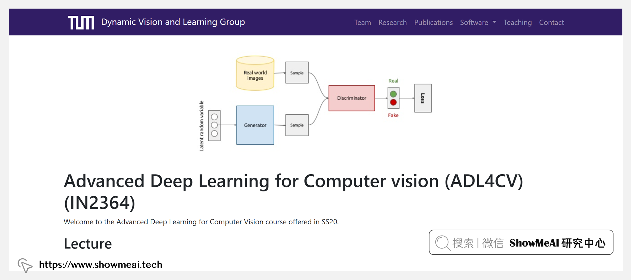 ADL4CV; Advanced Deep Learning for Computer Vision; 计算机视觉深度学习进阶课