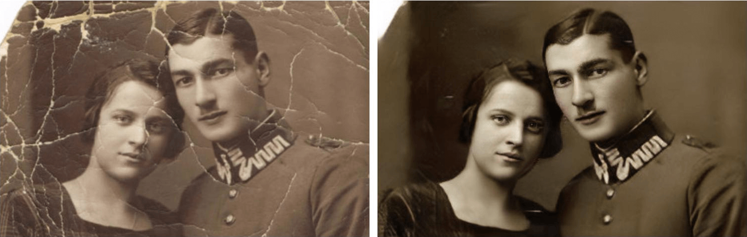 100-year-old photo restoration algorithm, those high-value parents!