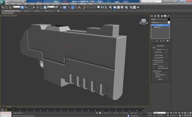 3D Studio Max モデリング チュートリアル未来的なボルトガン