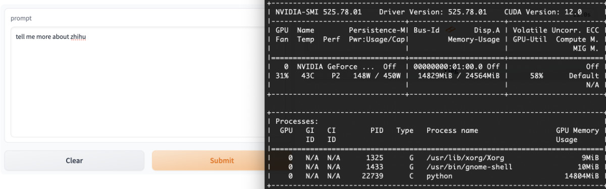 Memory usage of 13B model running in INT8 mode