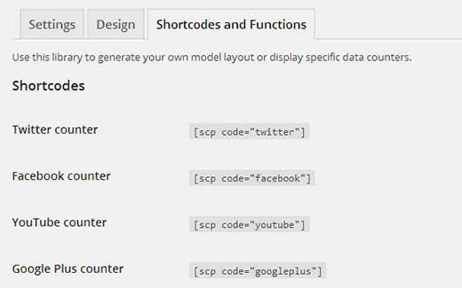 Shortcodes and Functions to Display Social Count Buttons