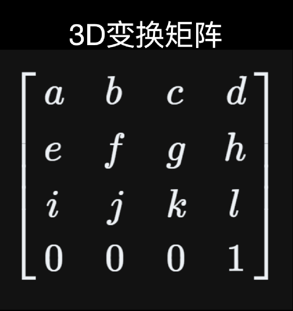 3d变换矩阵的分解公式