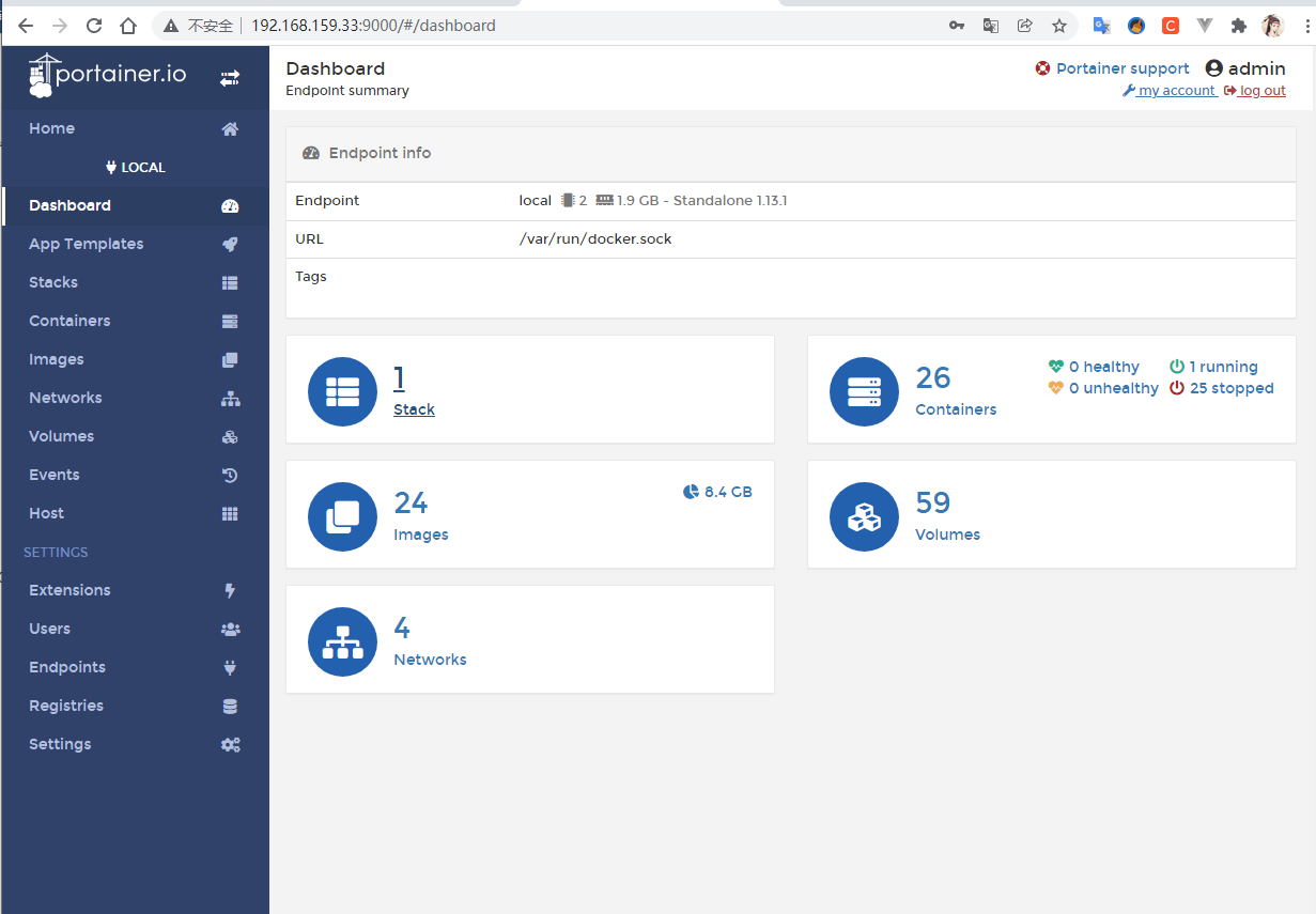 docker轻量级可视化工具Portainer