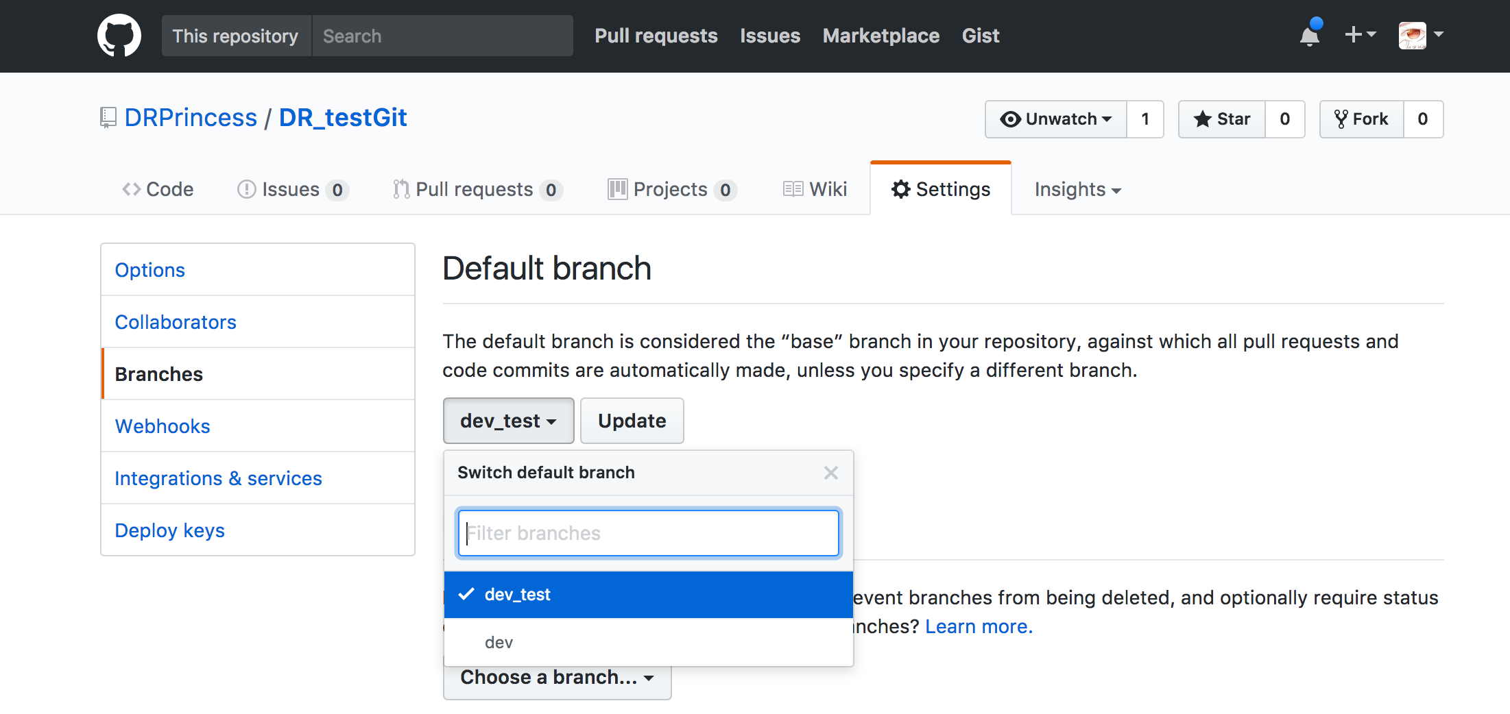 Git [!remote rejected]refusing to delete the current