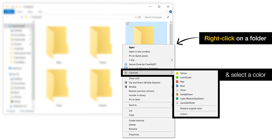 Folder Colorizer for Windows