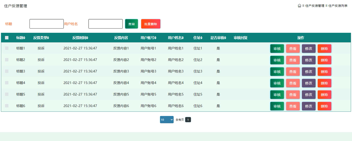 ssm031社区管理与服务的设计与实现+jsp