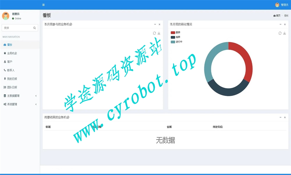 基于SpringBoot的轻量级CRM管理系统+搭建教程