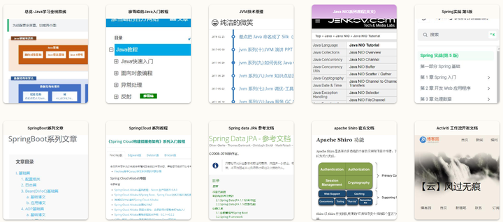 java 入门Spring,SpringBoot,SpringCloud等技术全栈教程网站导航