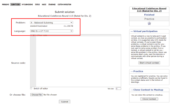 图像显示在代码强制中提交问题的位置