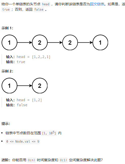 判断链表回文