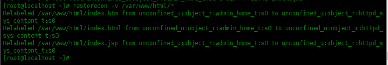 restorecon 命令使用实例restorecon 命令使用实例